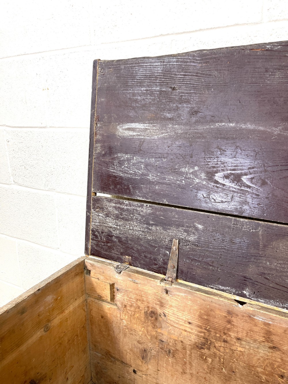 Painted Antique Rustic Trunk  View VI