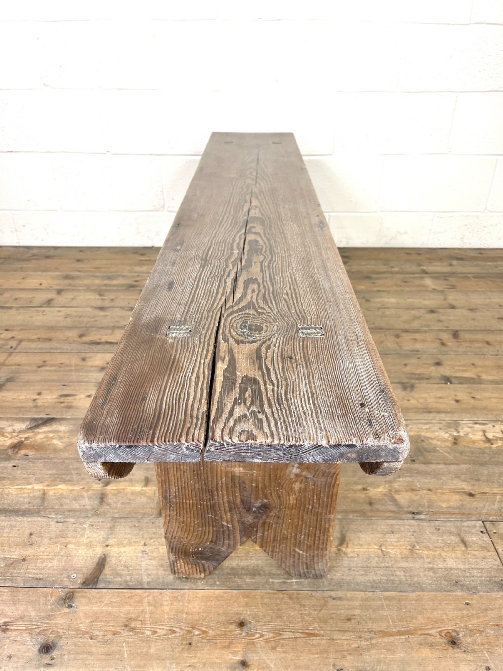 Rustic Antique Pine Bench  View IX
