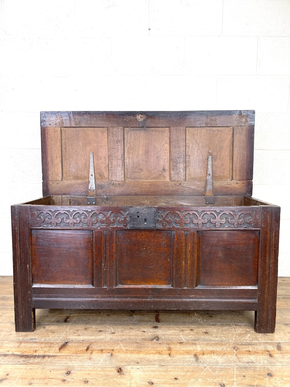 Antique 18th Century Oak Blanket Box View III