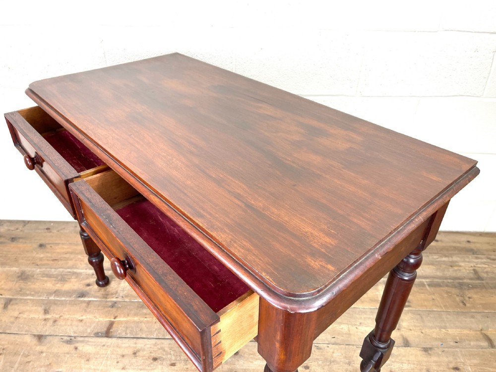 Antique Mahogany Side Table View X
