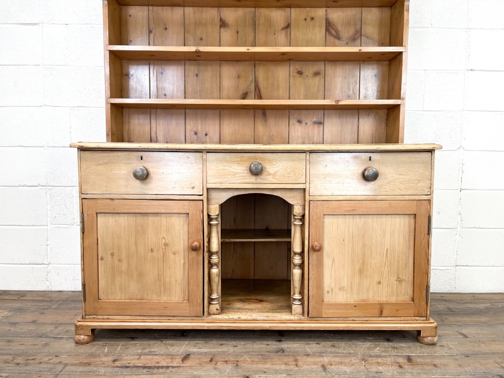 ANTIQUE PINE FARMHOUSE KITCHEN DRESSER View VI