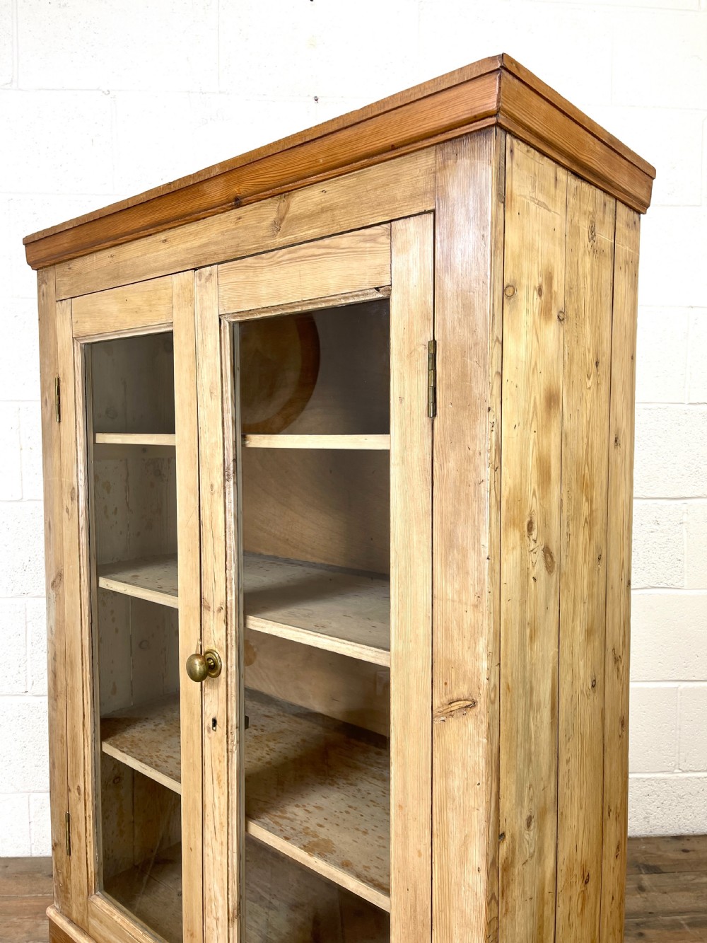 Antique Pine Glazed Cabinet View VI