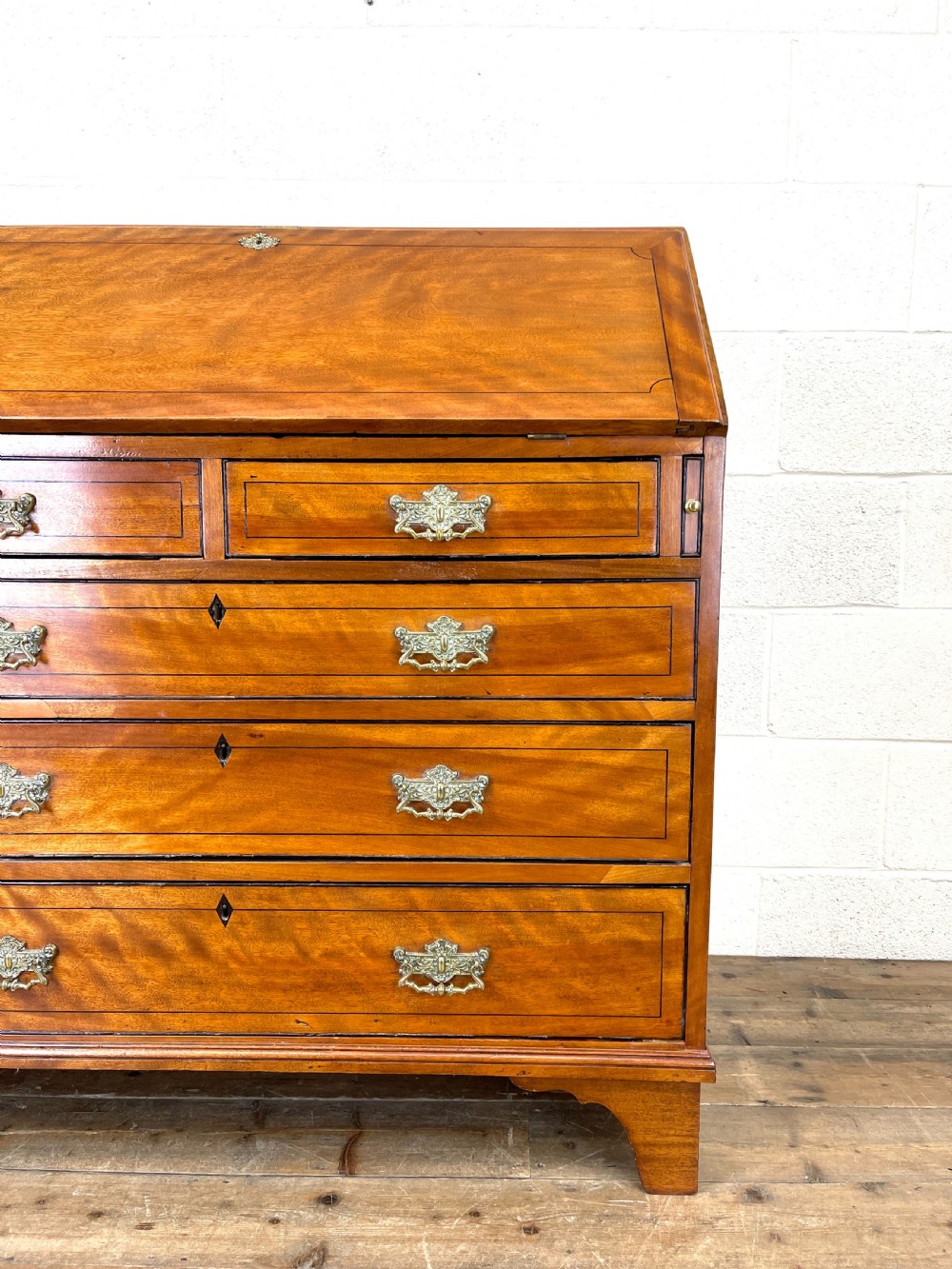 Antique Satin Birch Bureau View II
