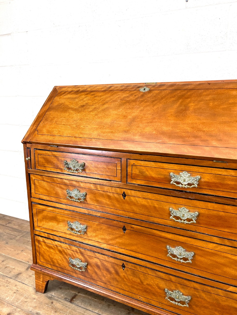 Antique Satin Birch Bureau View III