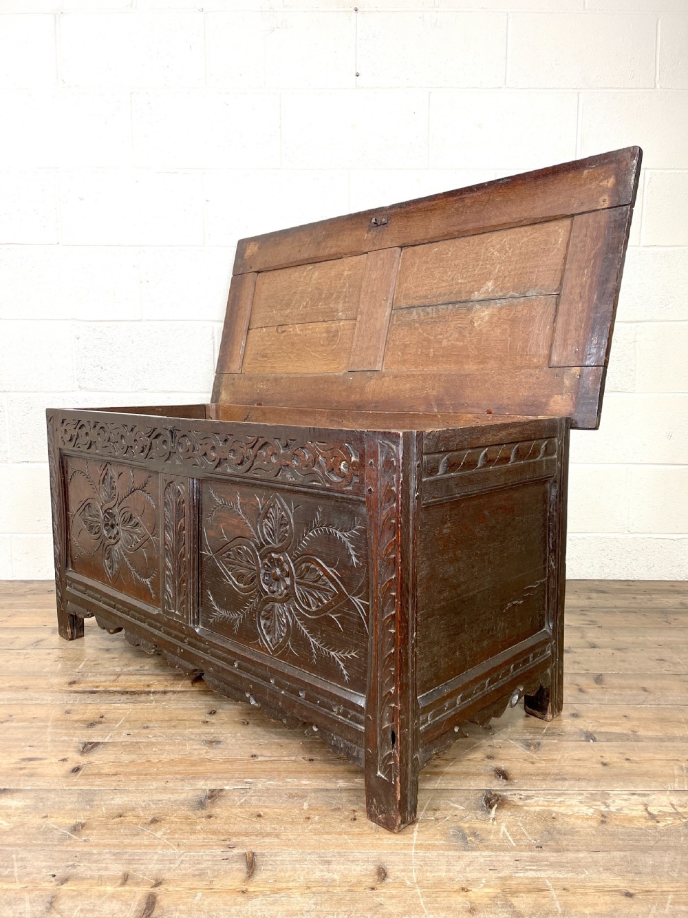 Antique West Country Oak Coffer  View VI