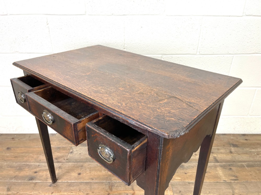 18th Century Antique Oak Side Table View VIII