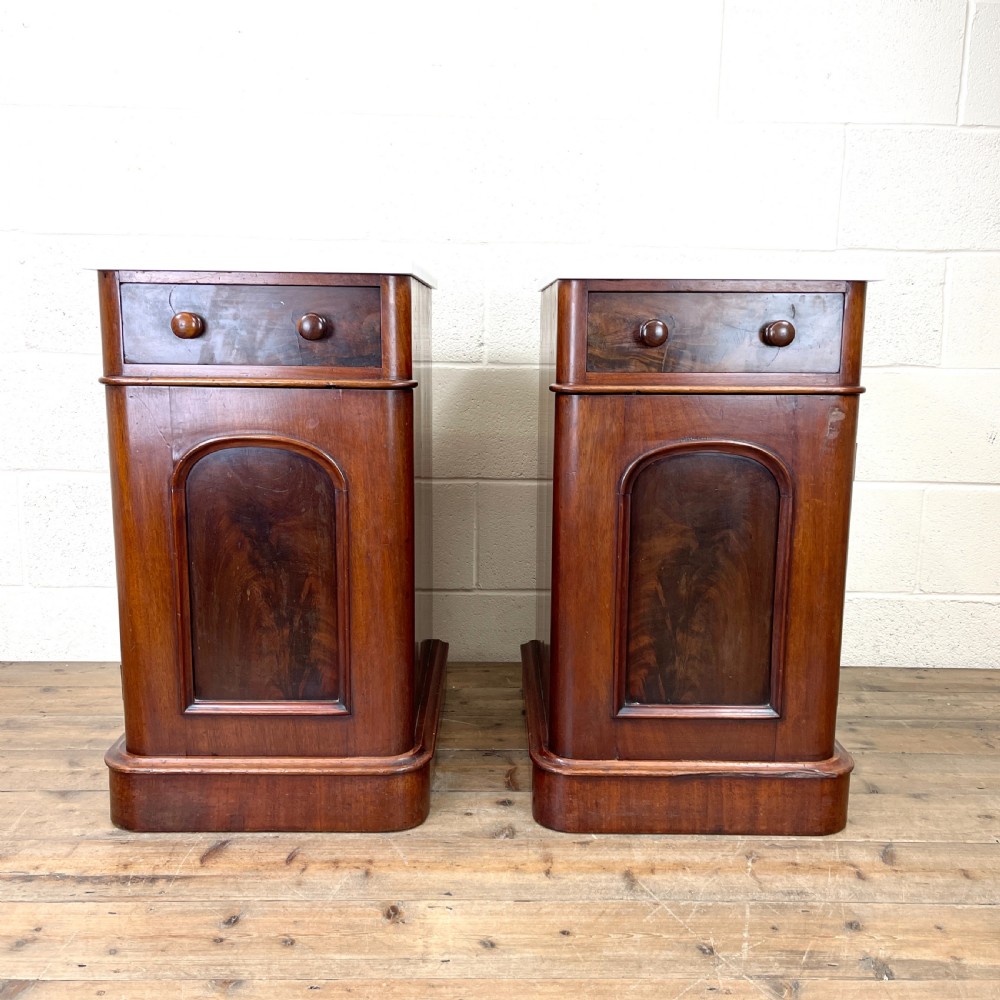 Pair of Antique Mahogany Bedside Cabinets