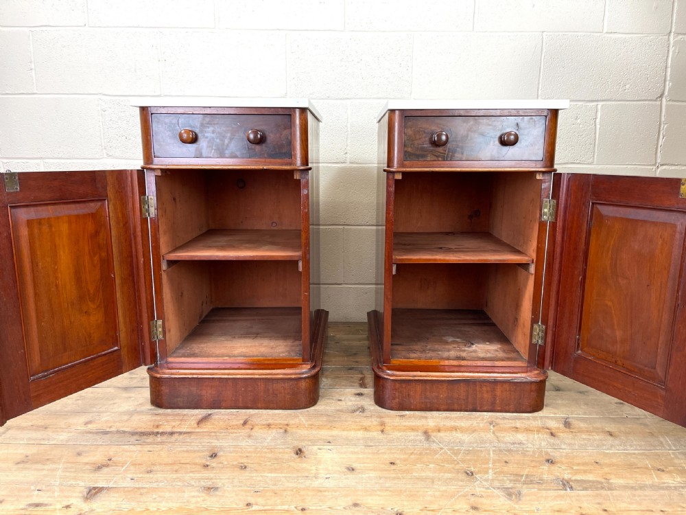 Pair of Antique Mahogany Bedside Cabinets View III