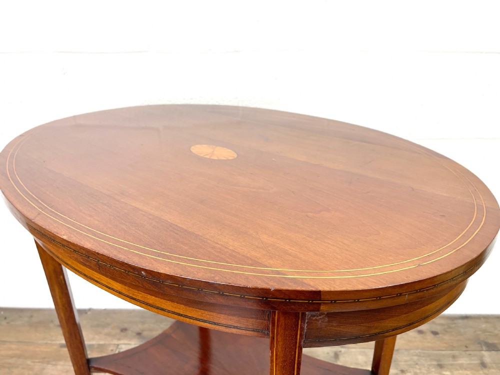 Edwardian Mahogany Oval Occasional Table View VIII