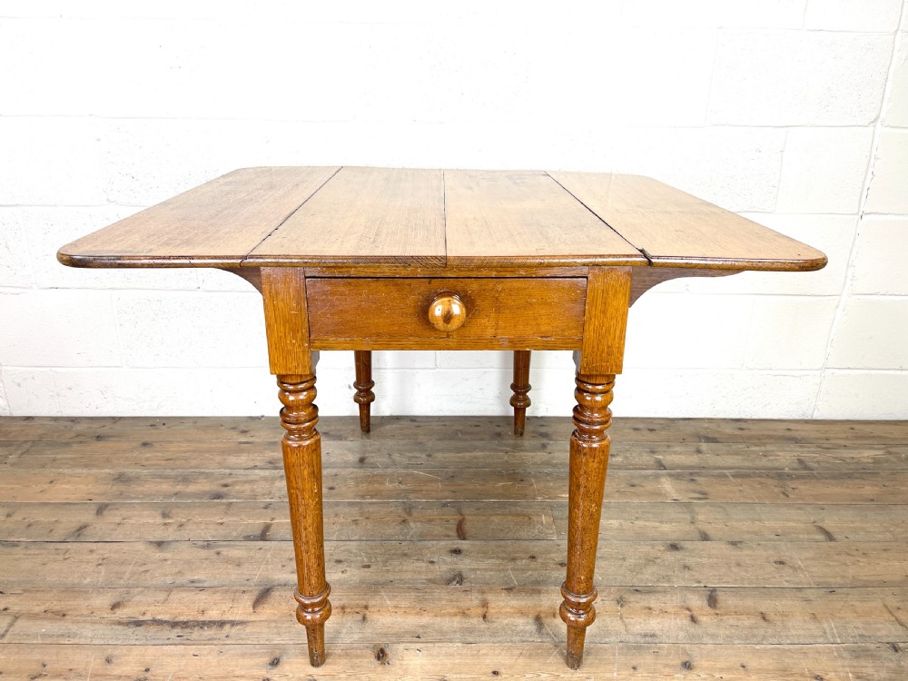 Victorian Oak Drop-Leaf Table View VII