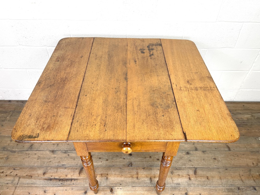 Victorian Oak Drop-Leaf Table View VIII