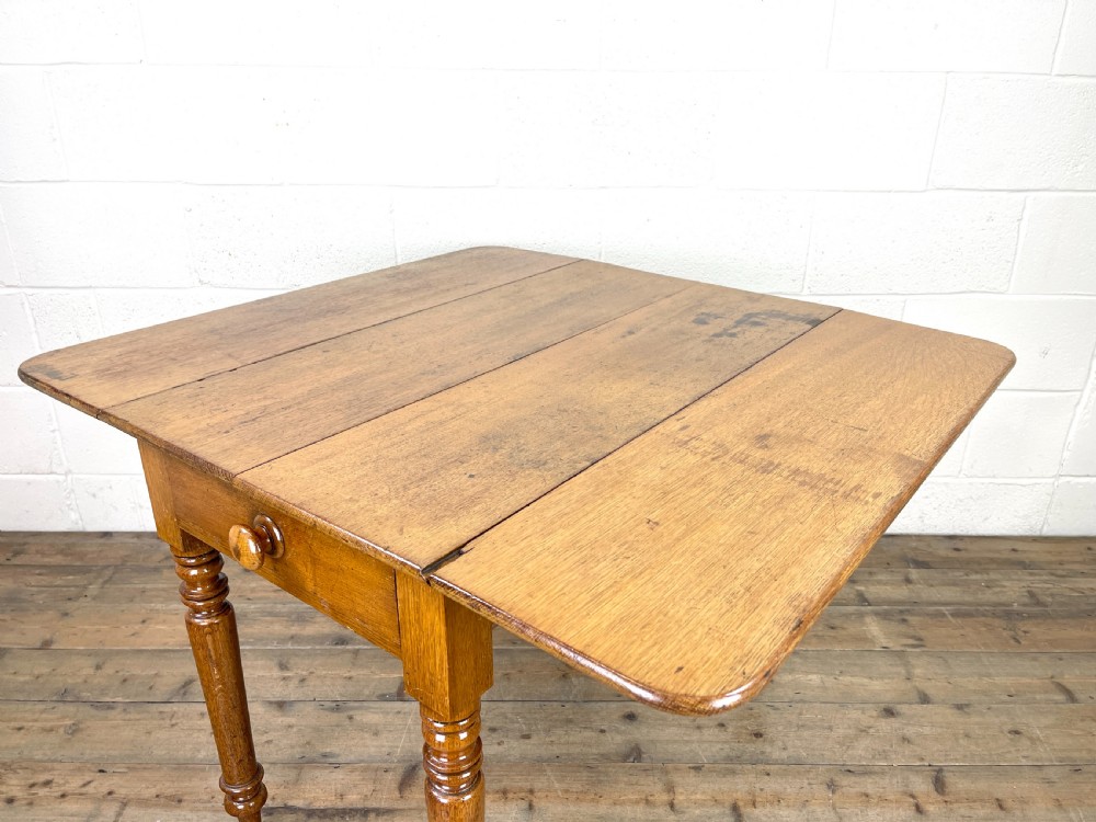 Victorian Oak Drop-Leaf Table View X
