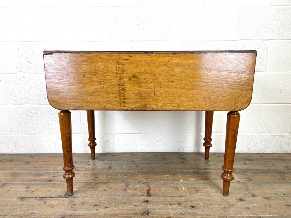 Victorian Oak Drop-Leaf Table View XI