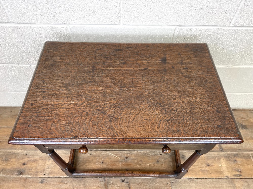 Antique Joined Oak Side Table View II