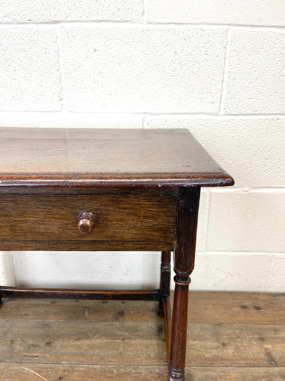 Antique Joined Oak Side Table View III
