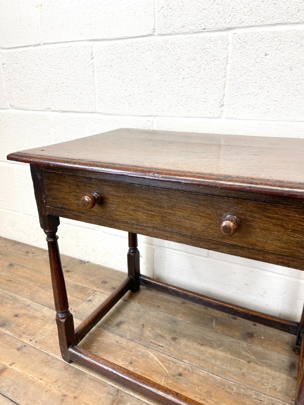 Antique Joined Oak Side Table View IV