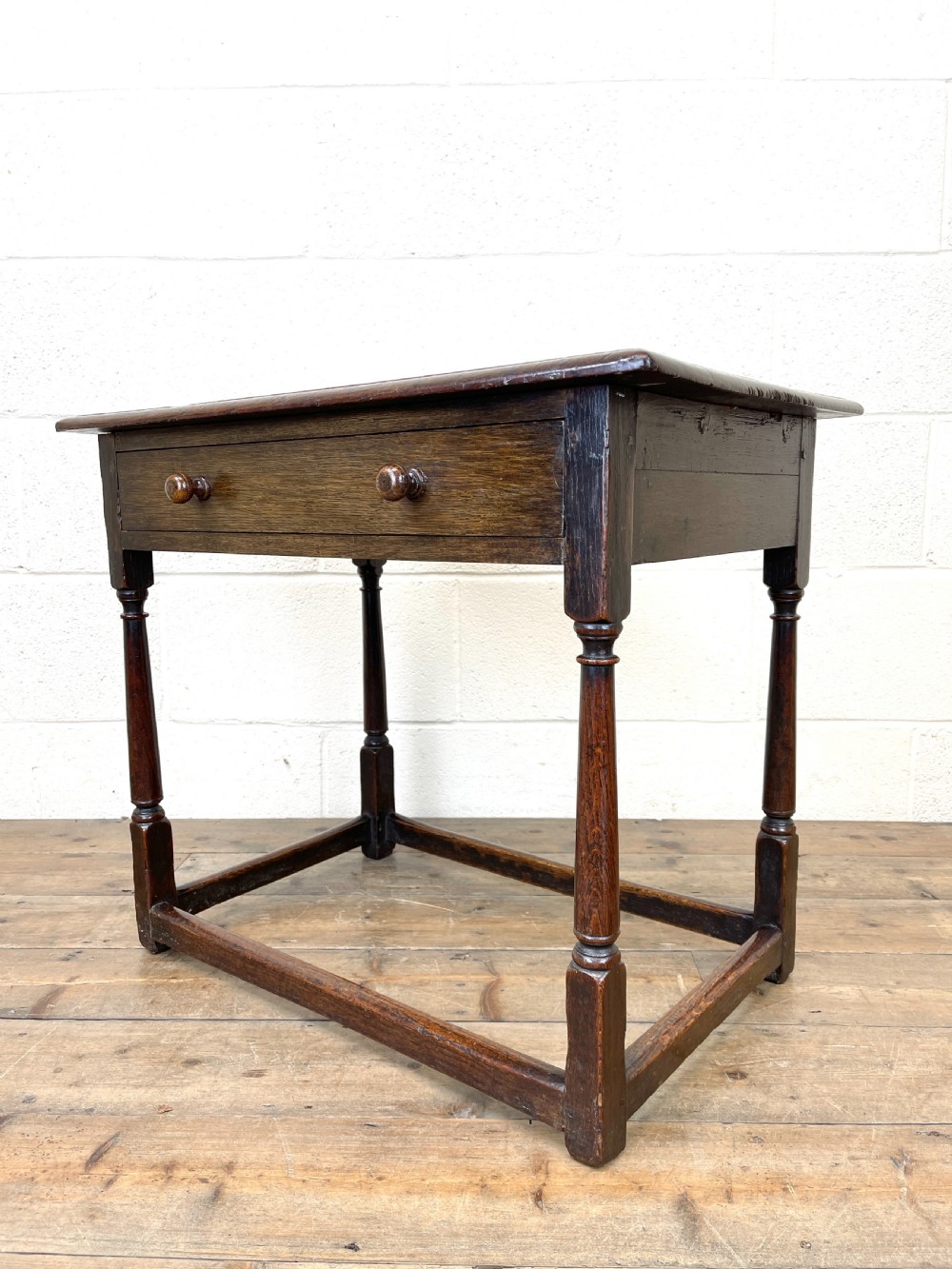 Antique Joined Oak Side Table View VI