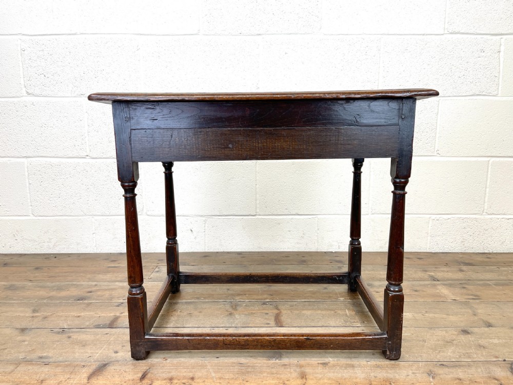 Antique Joined Oak Side Table View IX