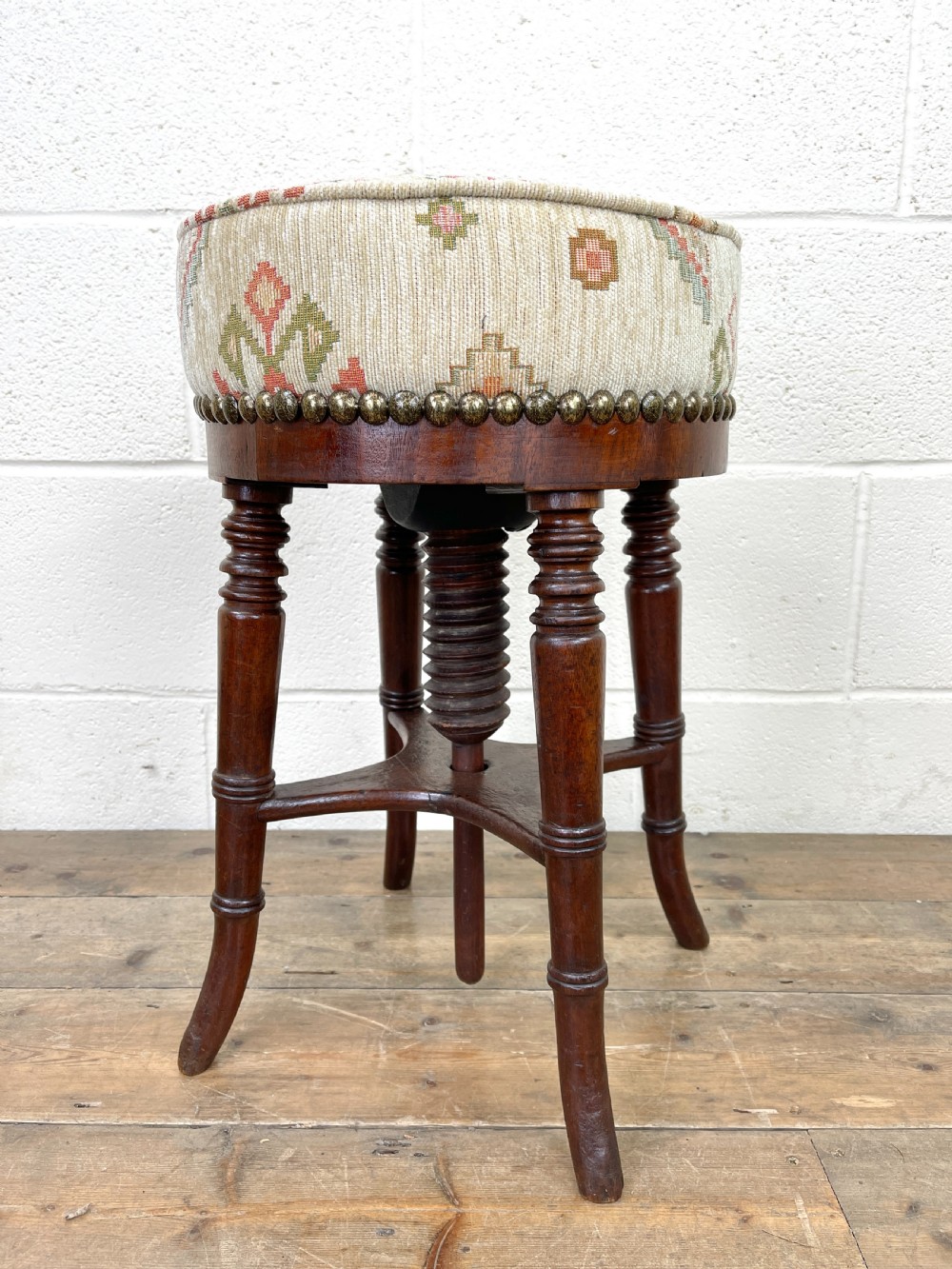 Victorian Mahogany Piano Stool View II