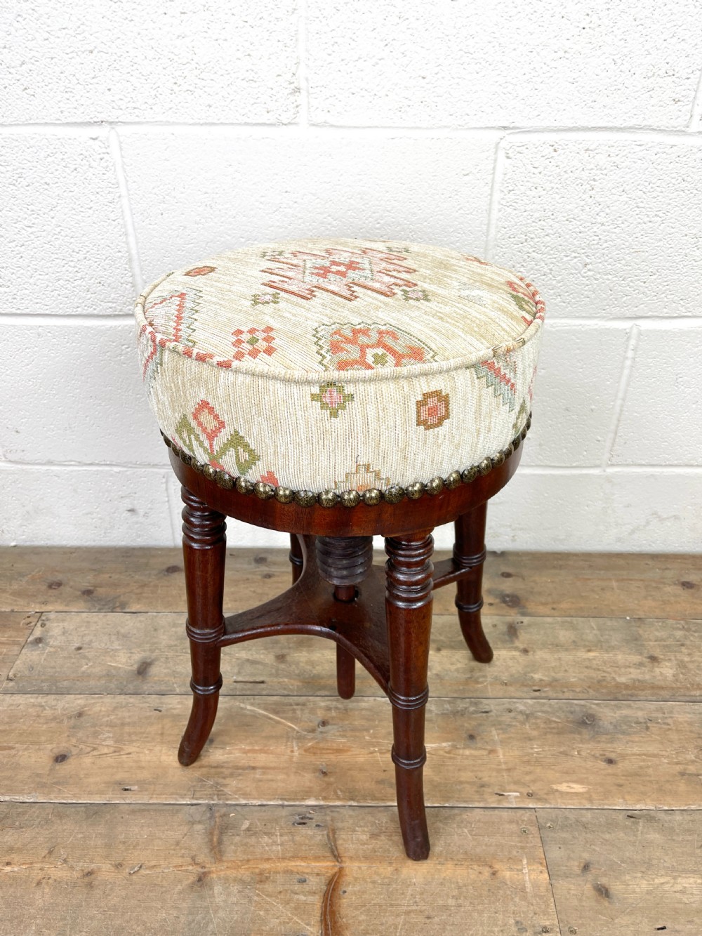 Victorian Mahogany Piano Stool View III