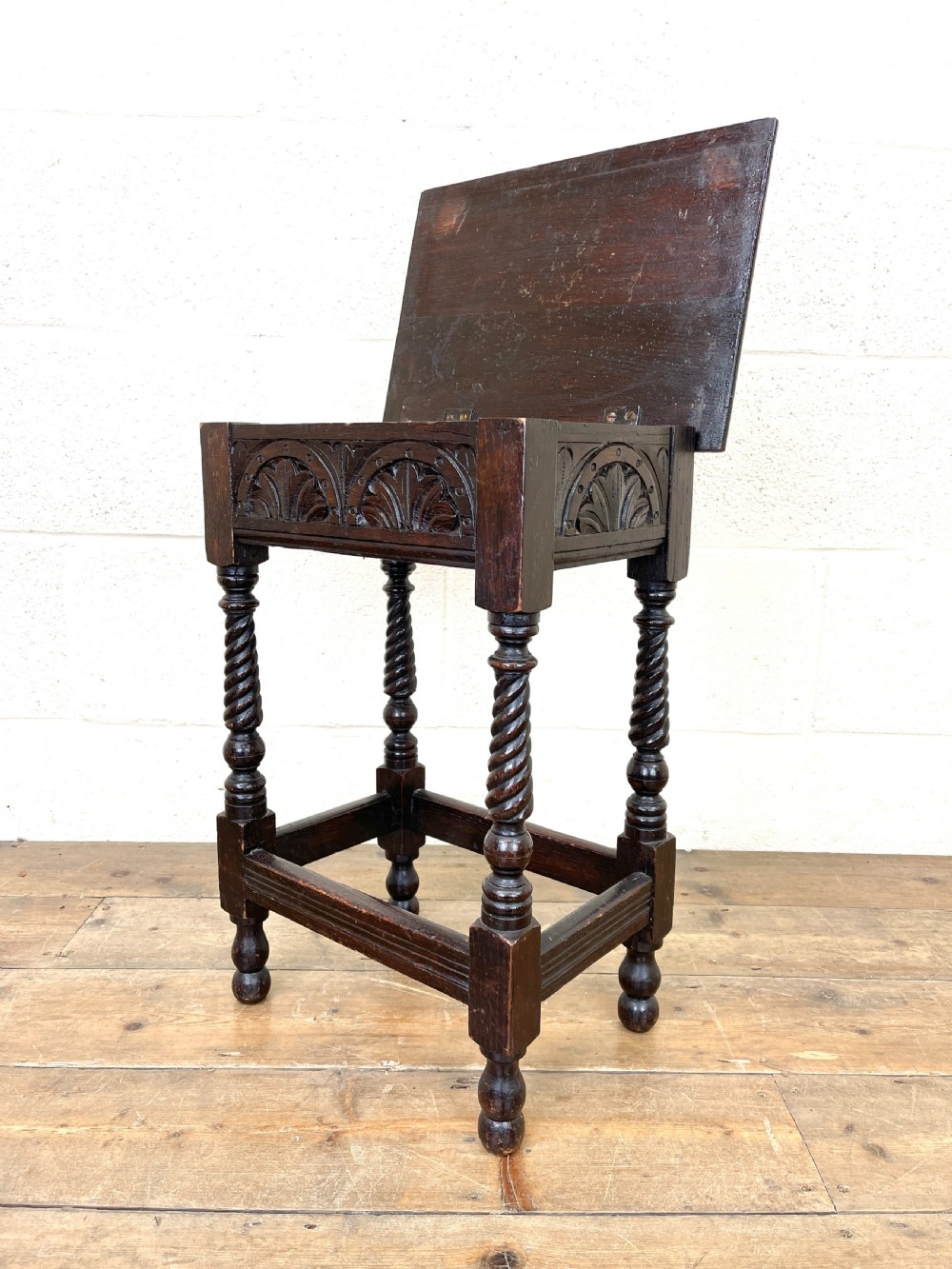 Craved Oak Side Table  View IV