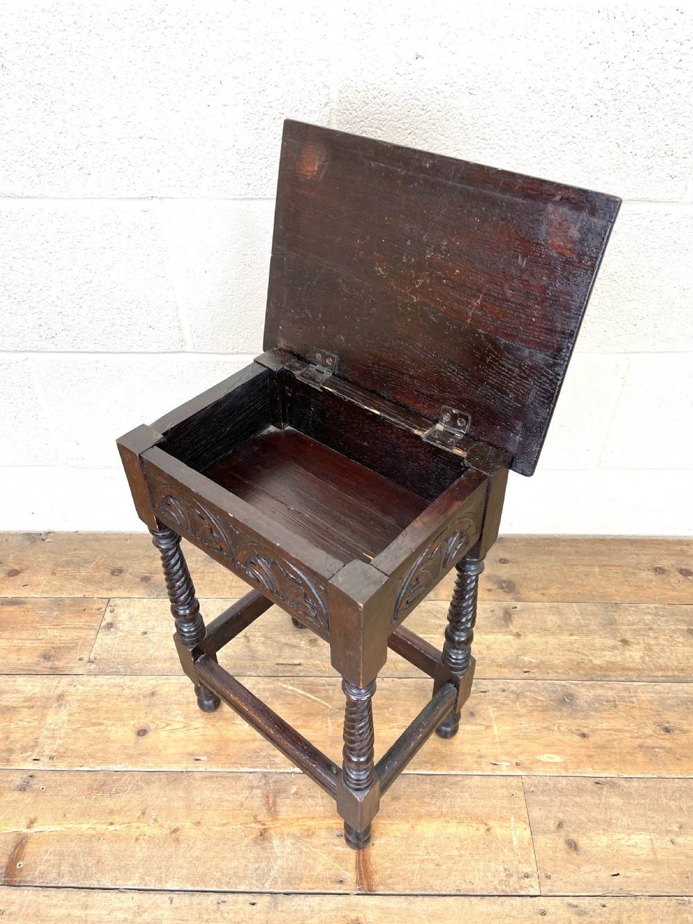Craved Oak Side Table  View VI