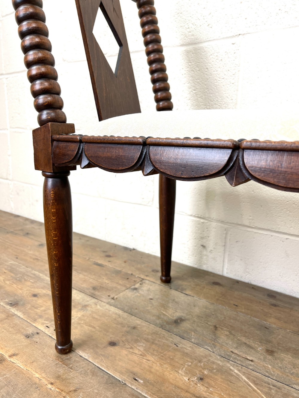 Antique Oak Window Seat  View V