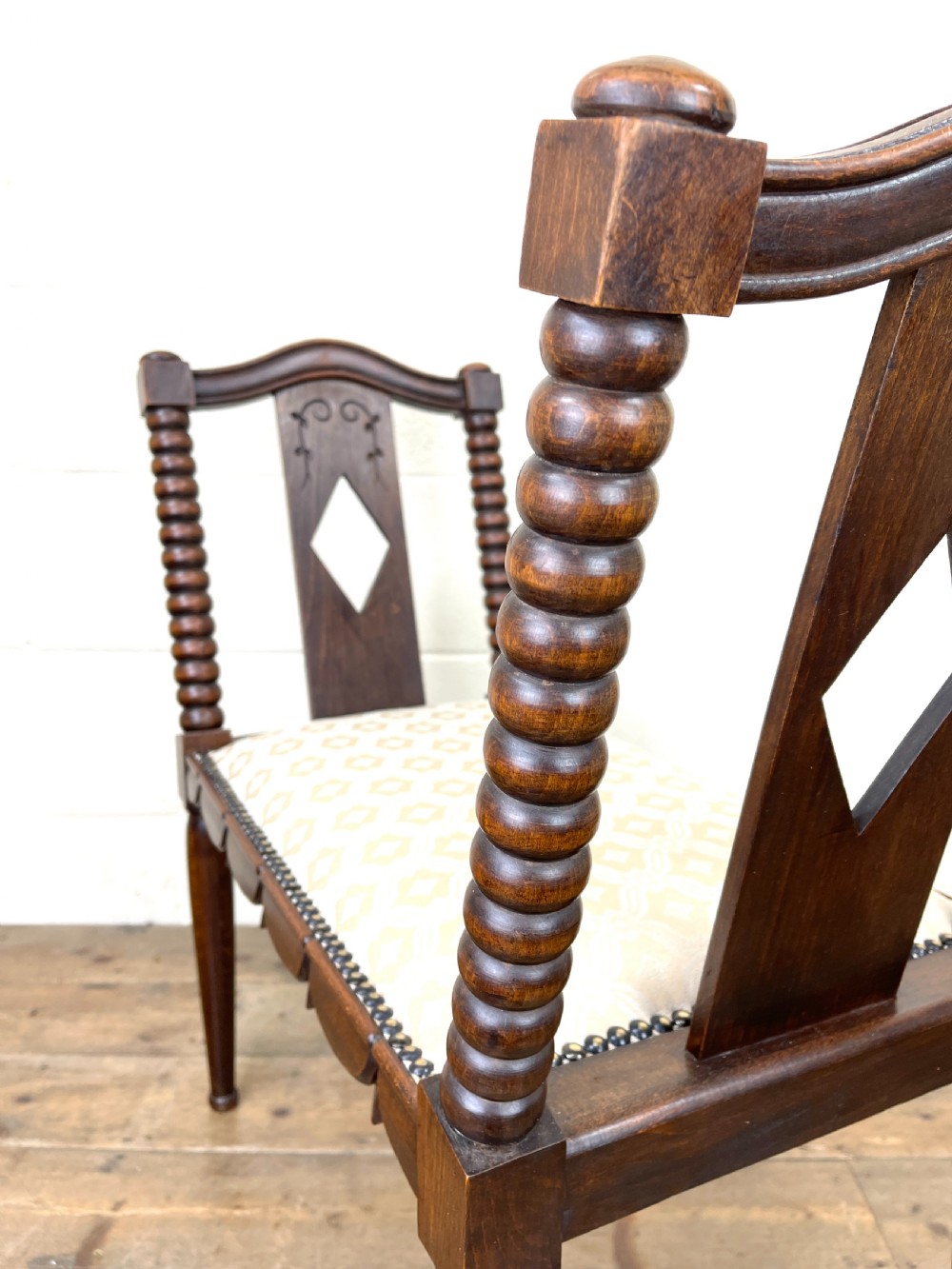Antique Oak Window Seat  View VIII