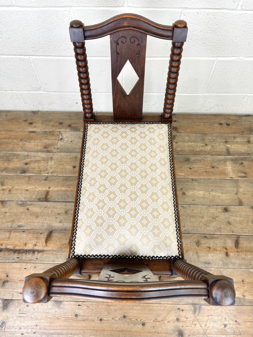 Antique Oak Window Seat  View XI