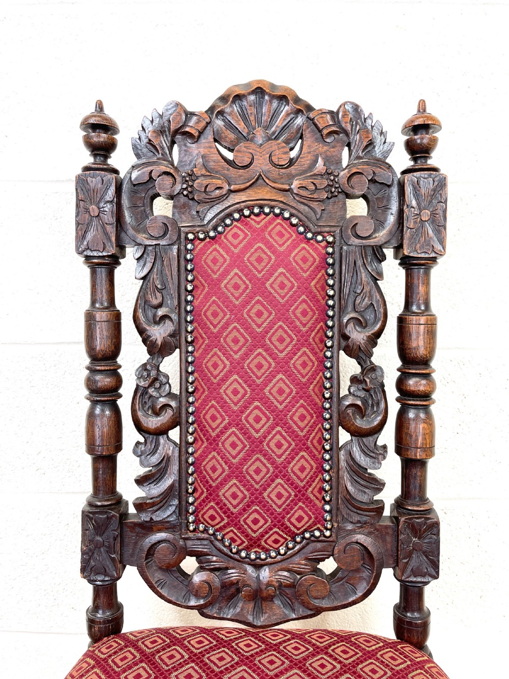 Antique Victorian Oak Carved Chair  View III