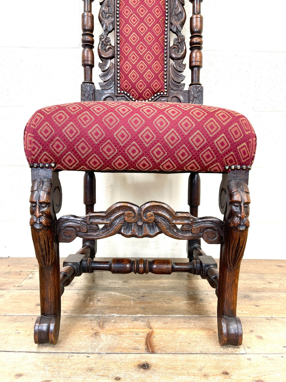 Antique Victorian Oak Carved Chair  View V