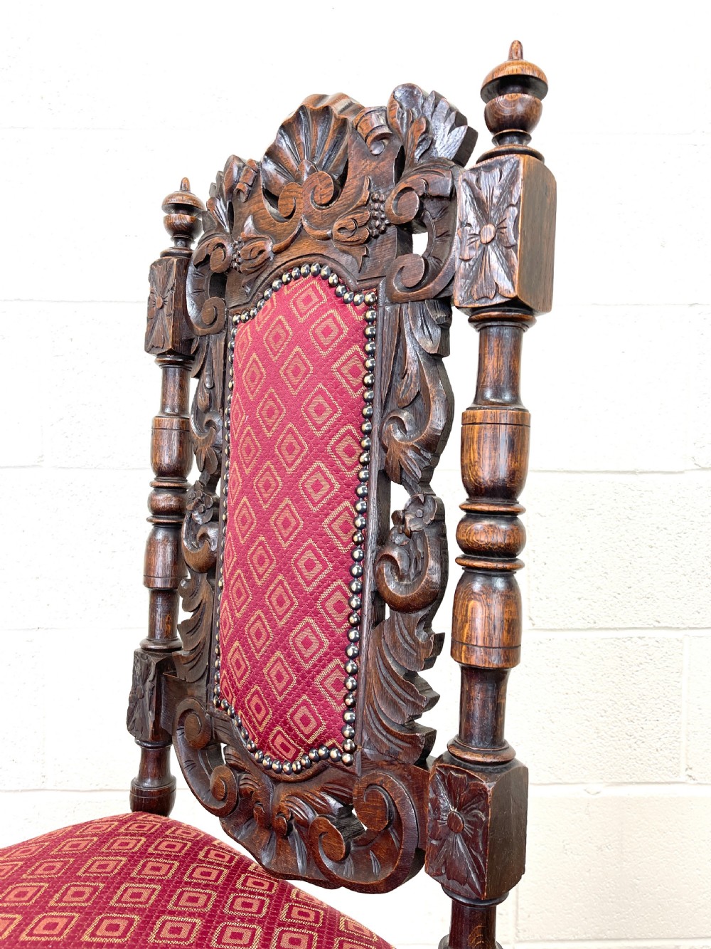 Antique Victorian Oak Carved Chair  View VI