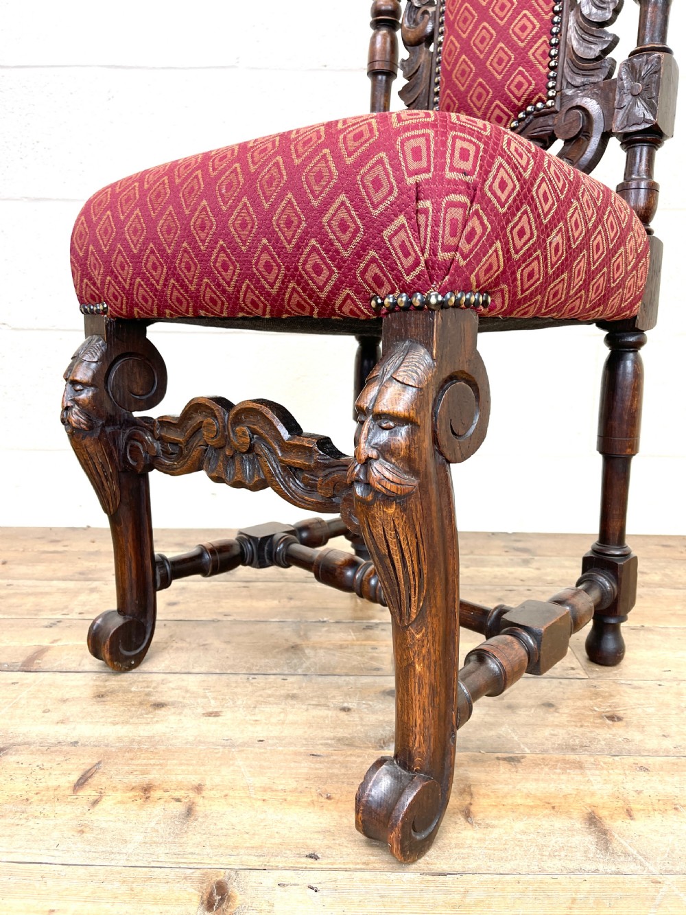 Antique Victorian Oak Carved Chair  View VII