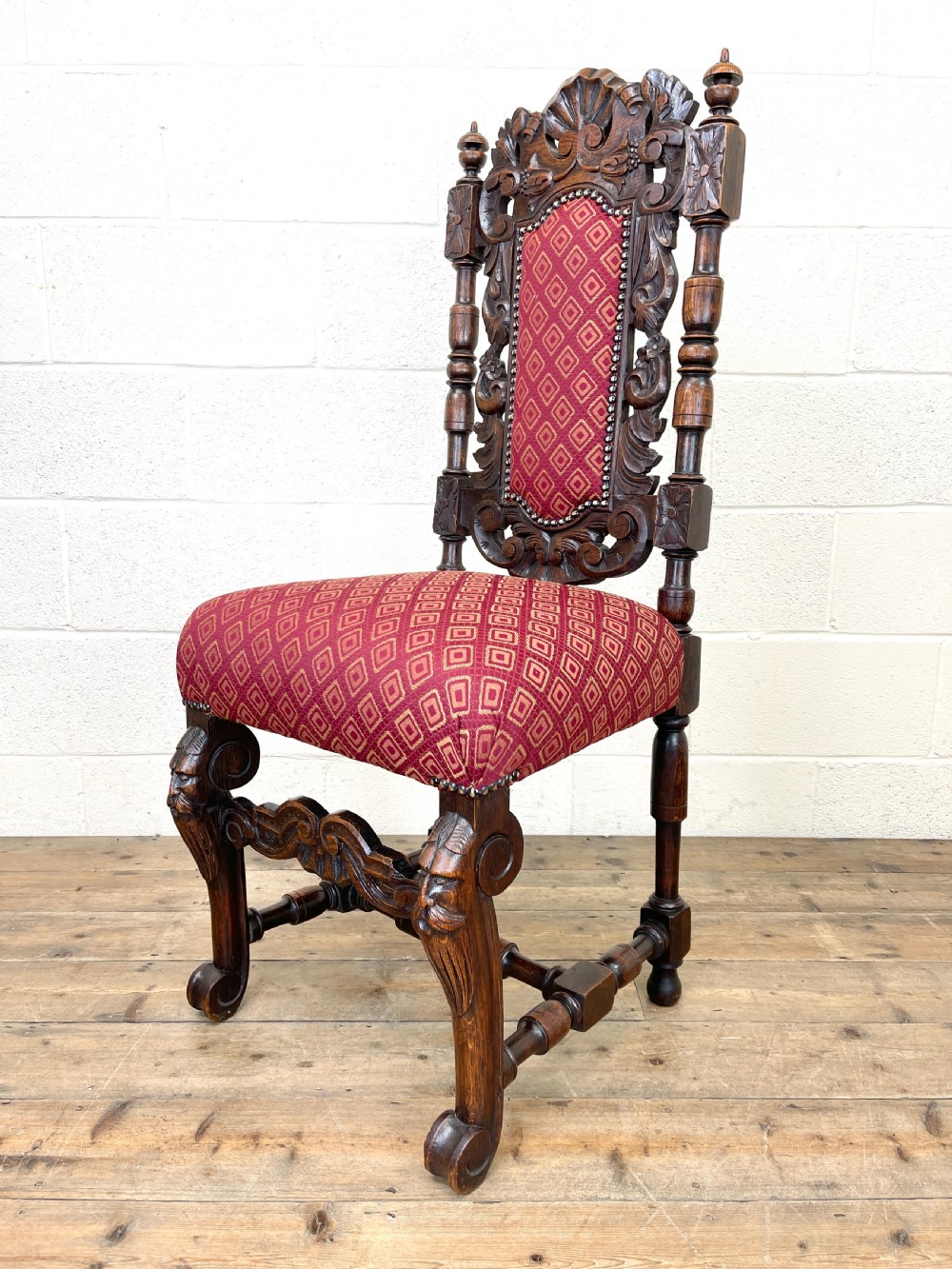 Antique Victorian Oak Carved Chair  View VIII