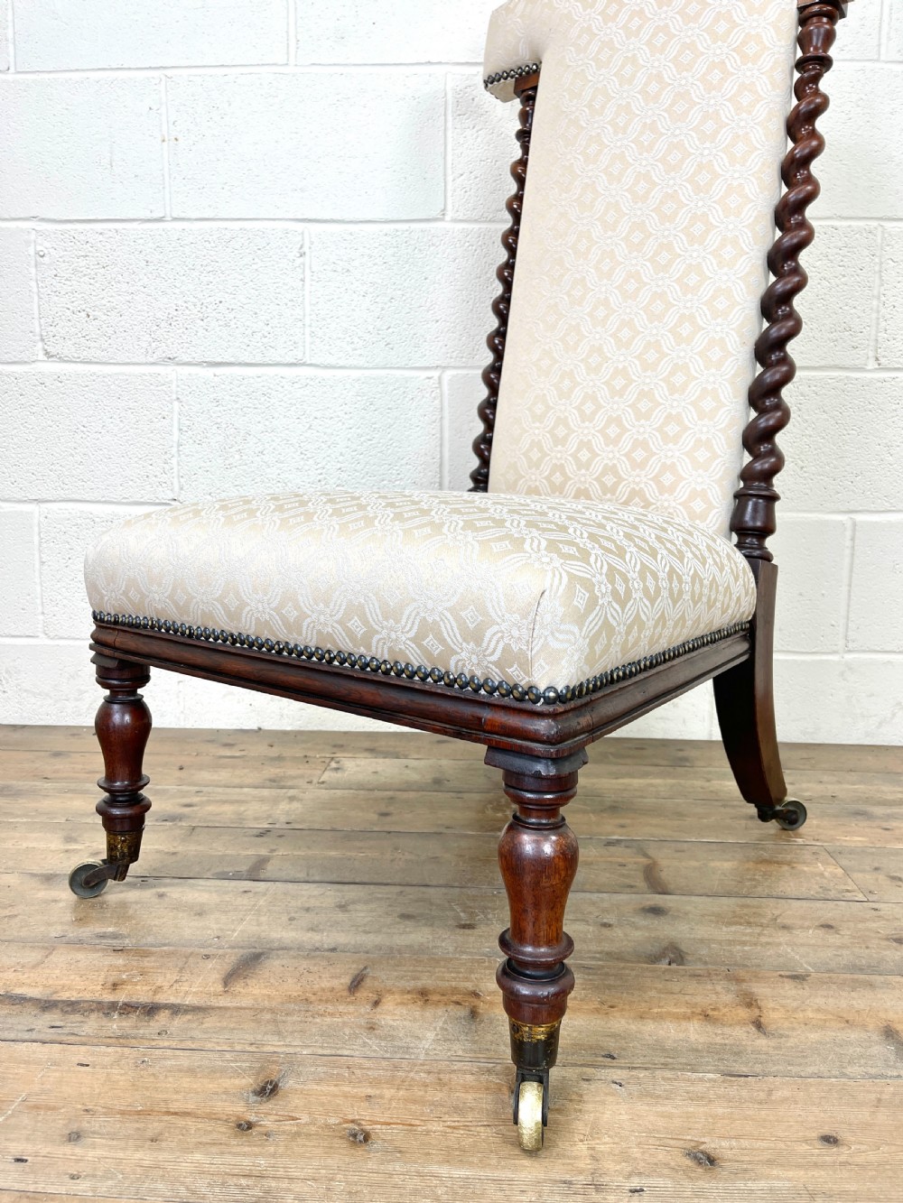 Antique Victorian Prie Dieu Chair View V