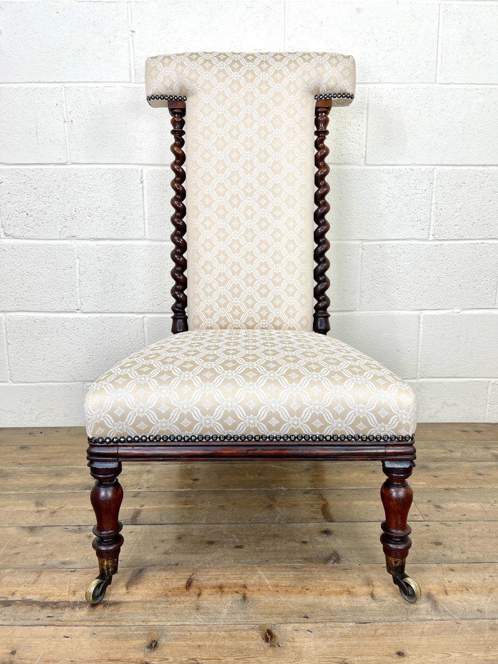 Antique Victorian Prie Dieu Chair View VI