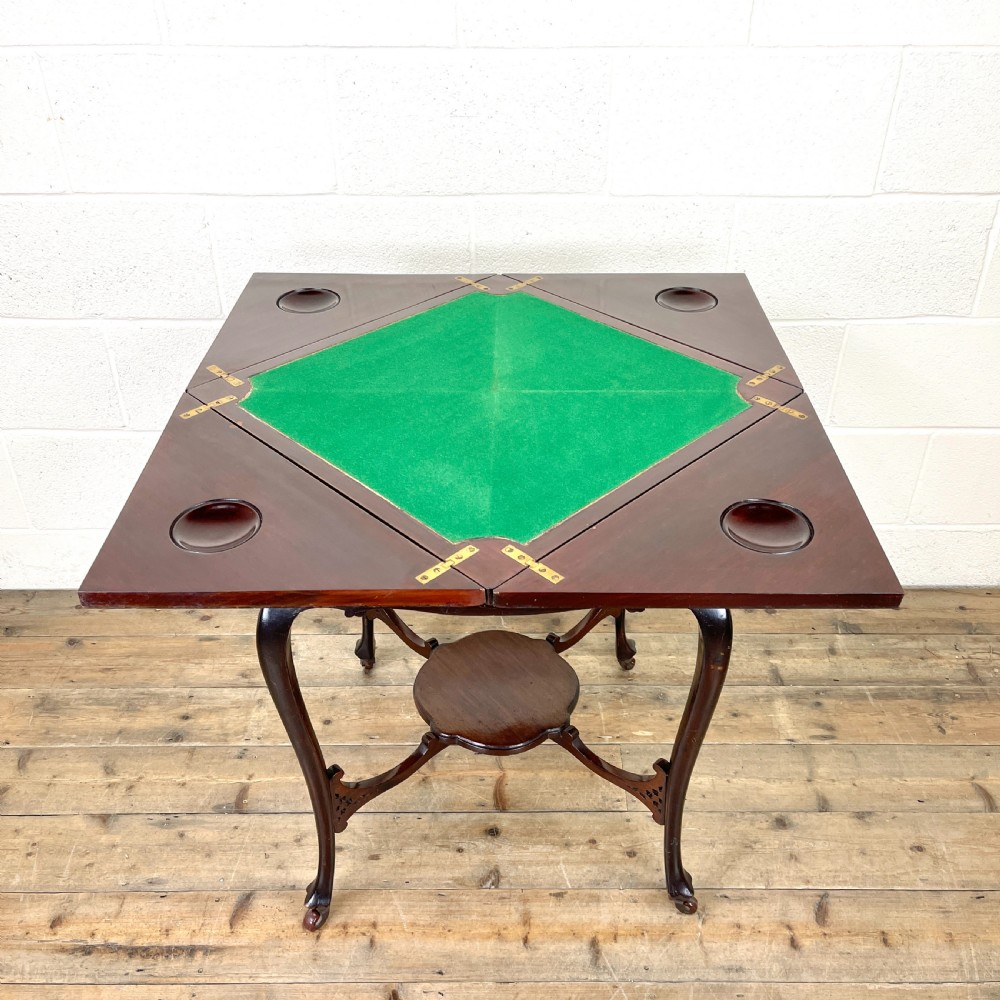 Antique Mahogany Games Table  