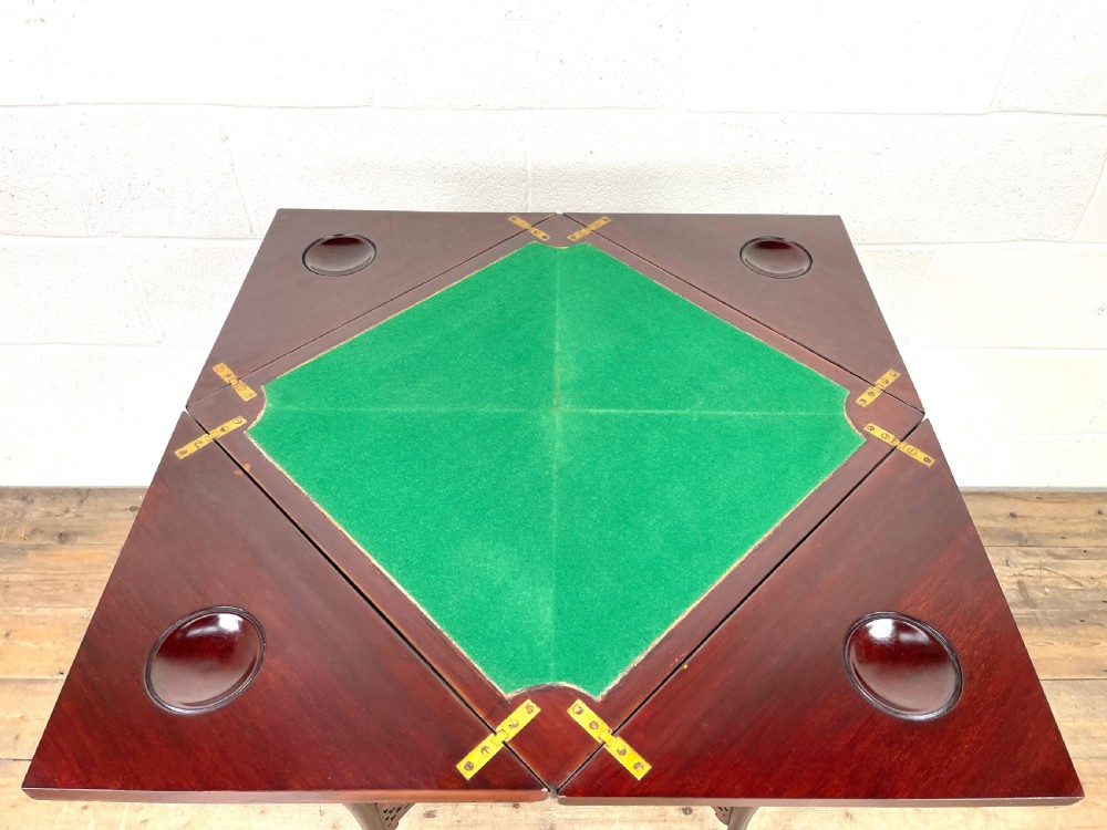 Antique Mahogany Games Table   View II