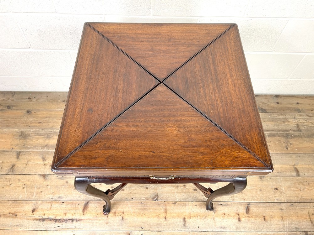 Antique Mahogany Games Table   View VI
