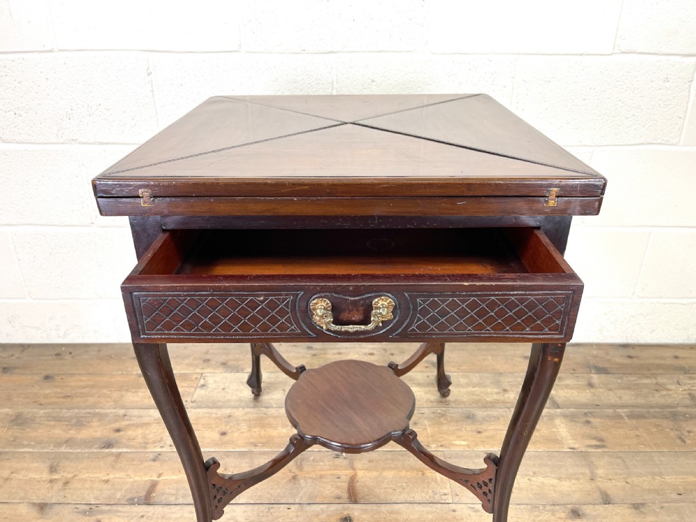 Antique Mahogany Games Table   View IX