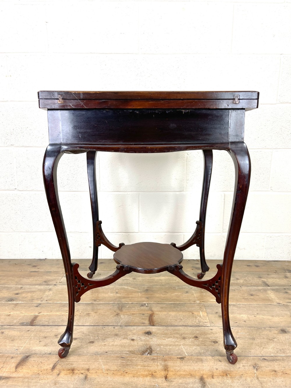 Antique Mahogany Games Table   View XII
