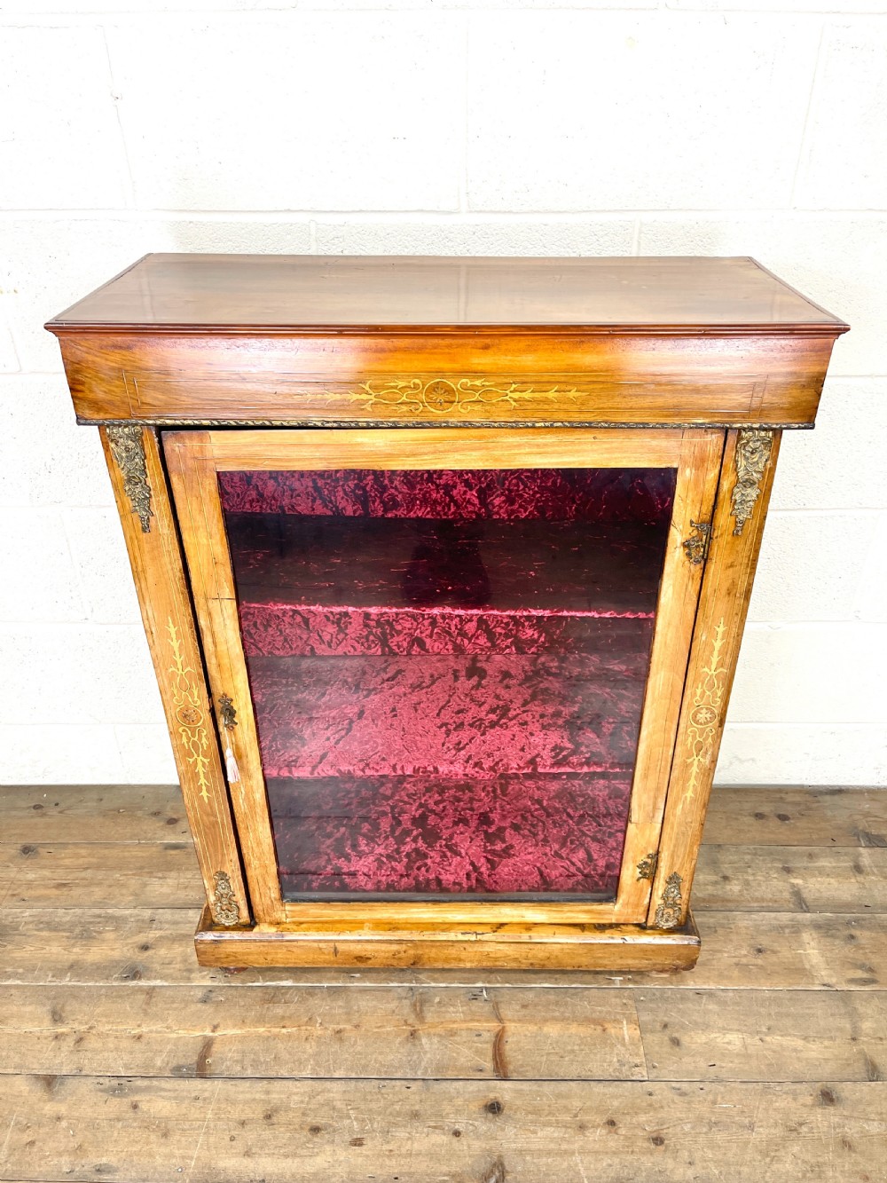 Antique Victorian Walnut Pier Cabinet View VI