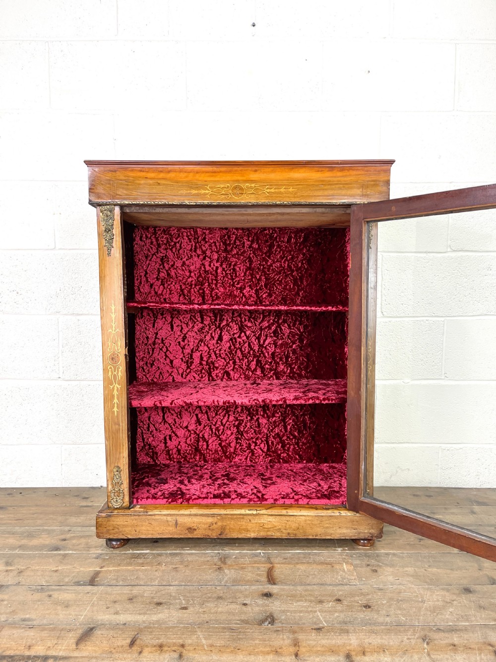 Antique Victorian Walnut Pier Cabinet View VII