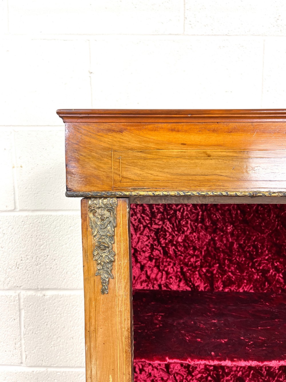 Antique Victorian Walnut Pier Cabinet View VIII