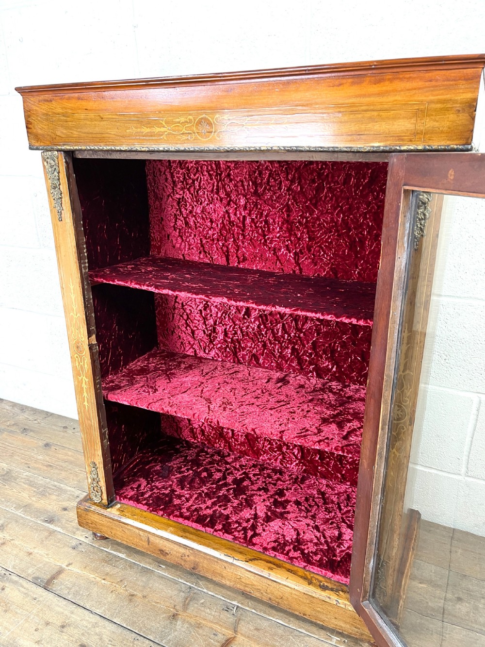 Antique Victorian Walnut Pier Cabinet View IX