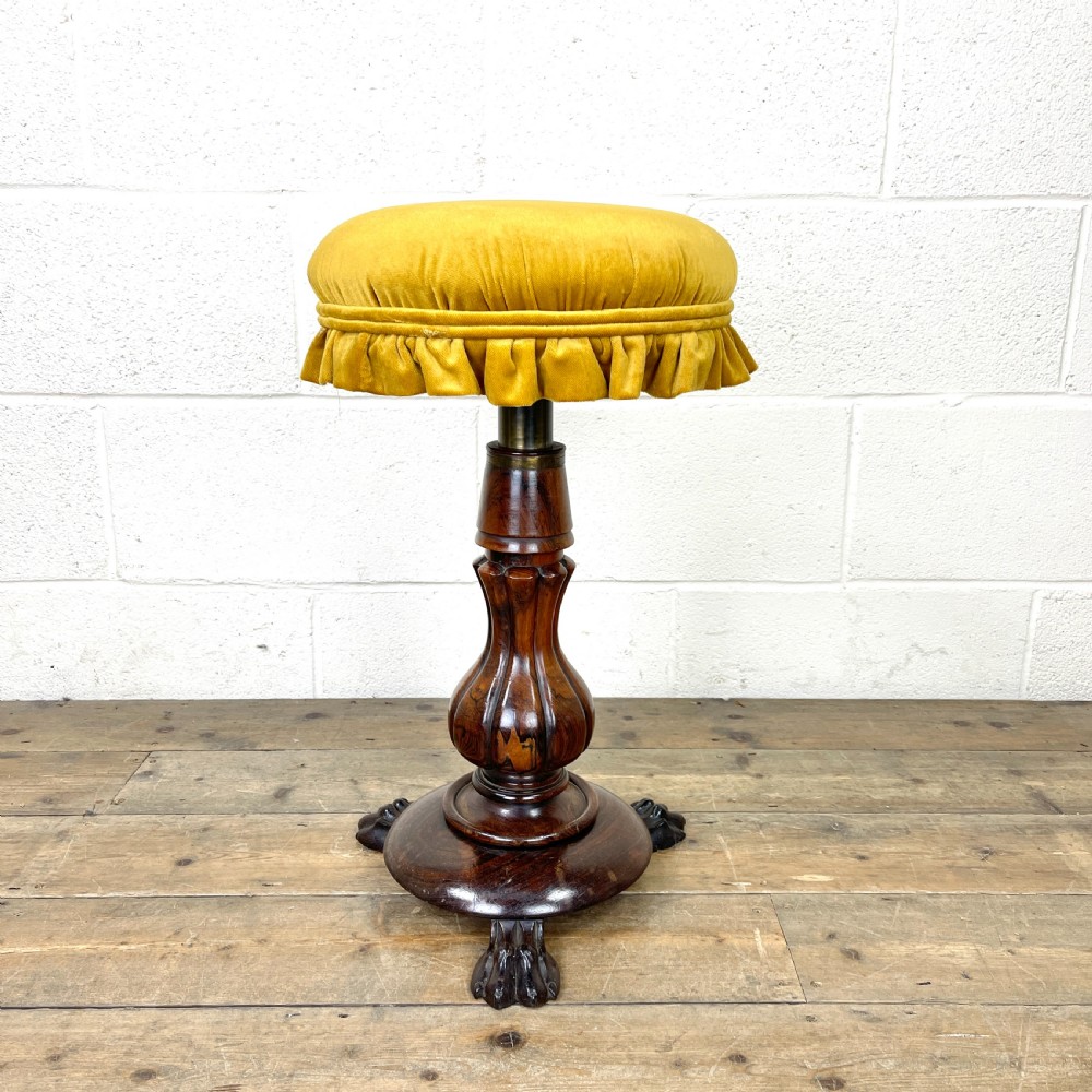 Antique Rosewood Piano Stool