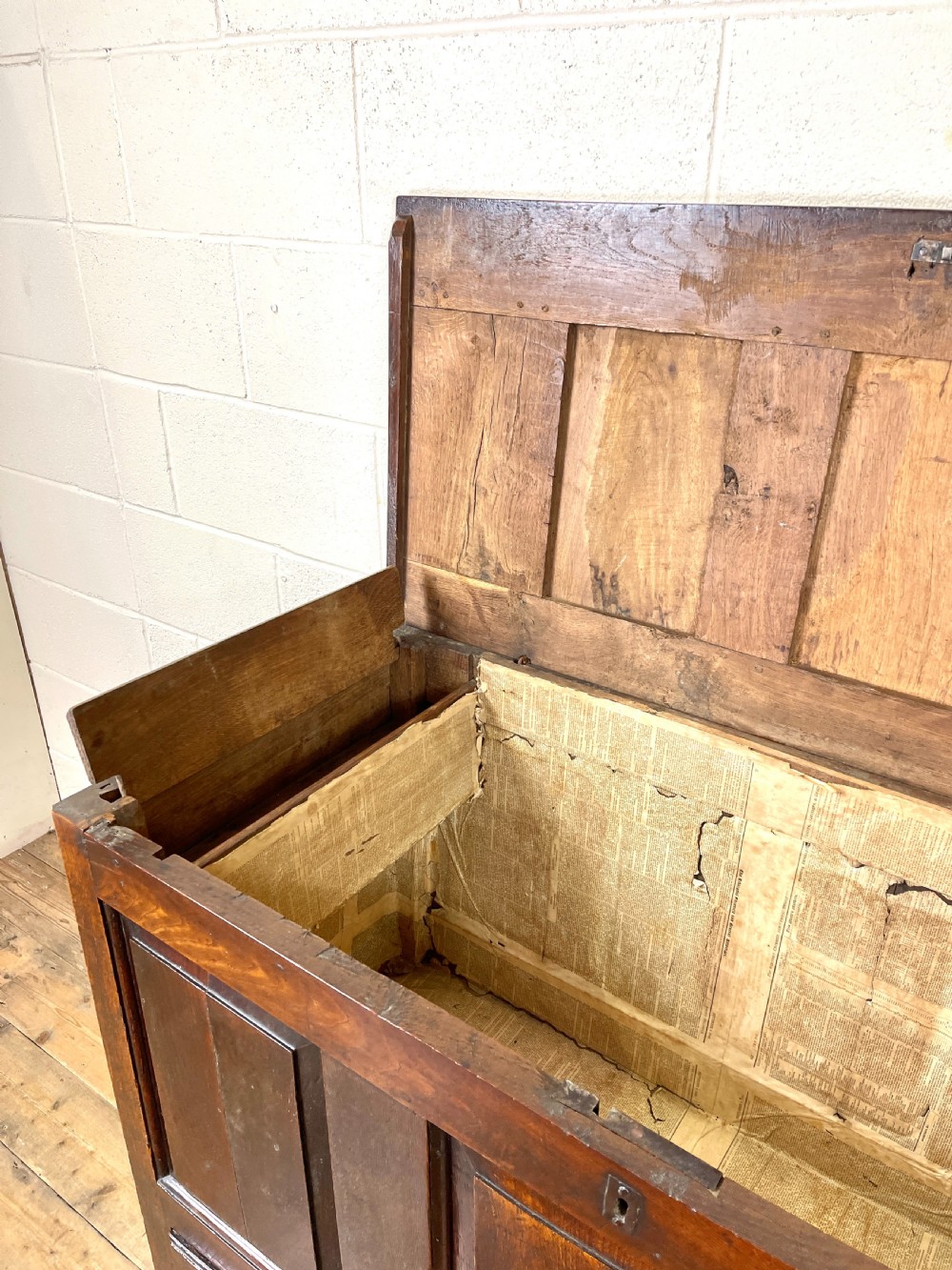 Antique 18th Century Oak Mule Coffer View IV