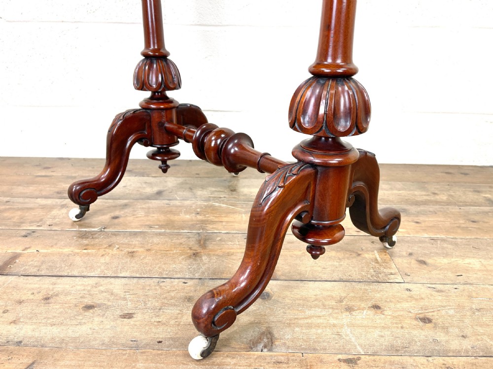 Antique Victorian Mahogany Oval Side Table  View IX