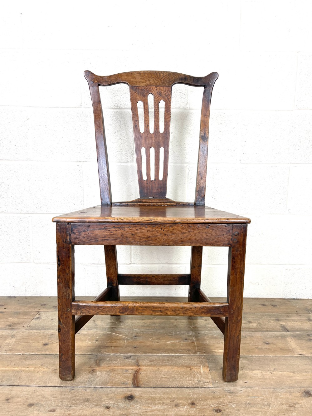 Set of Three Welsh Oak Farmhouse Chairs View IV