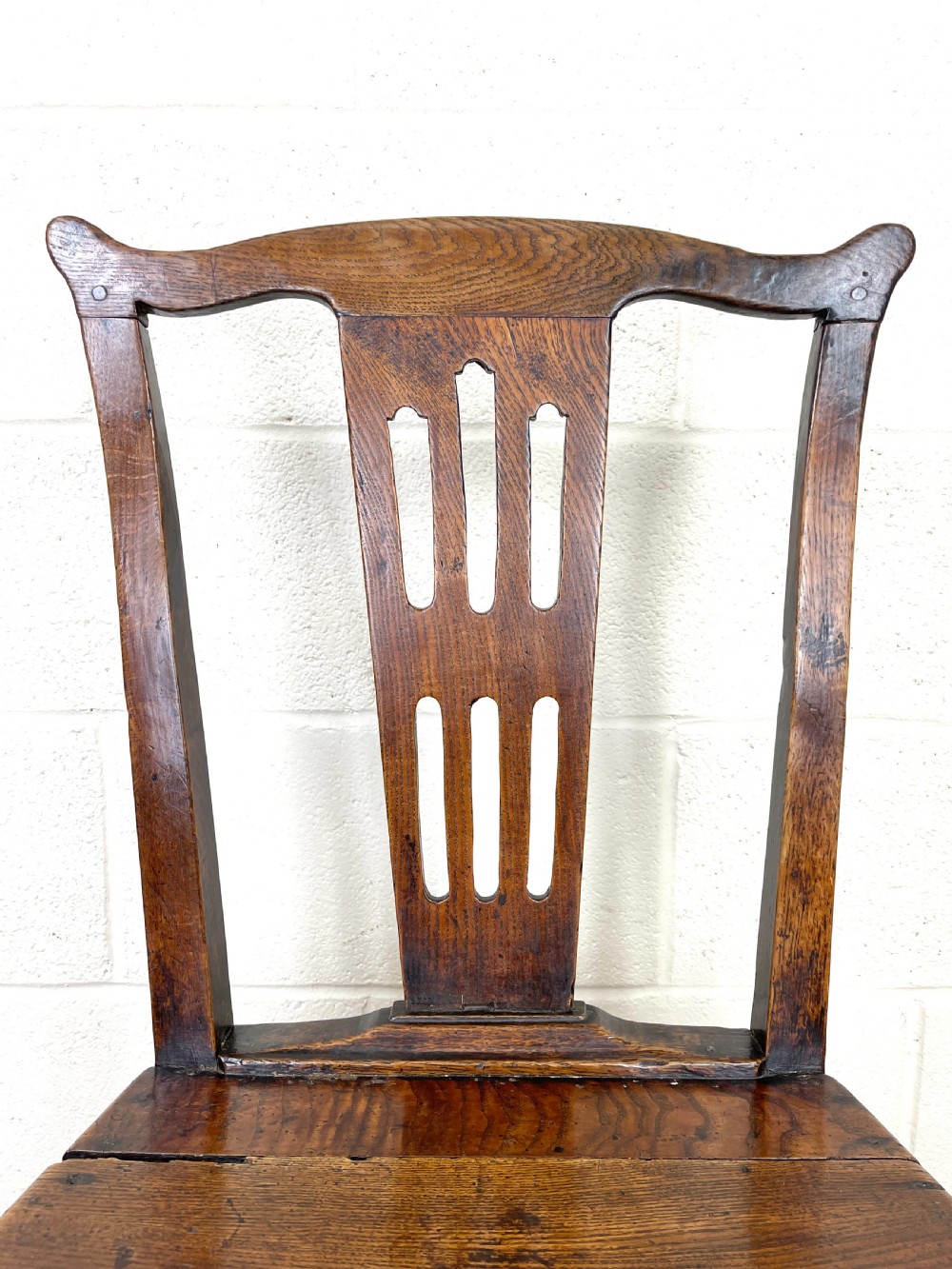 Set of Three Welsh Oak Farmhouse Chairs View VI